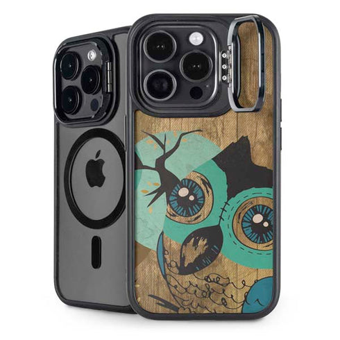 Autumn Owl iPhone 15 Pro Kickstand Case